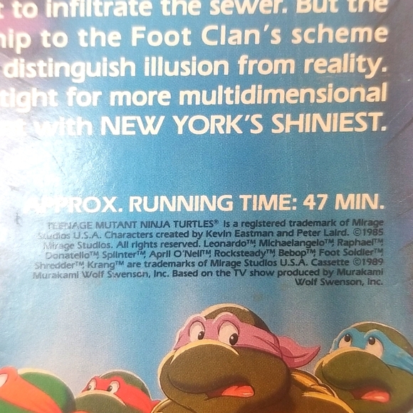 Vintage Teenage Mutant Ninja Turtles "Cowabunga Shredhead" VHS - Picture 3 of 7